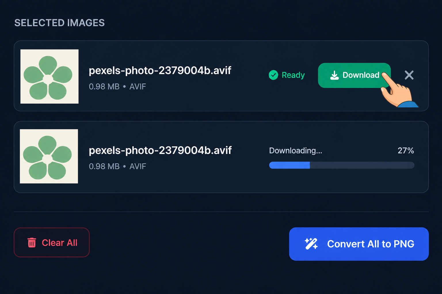Download PNG Result