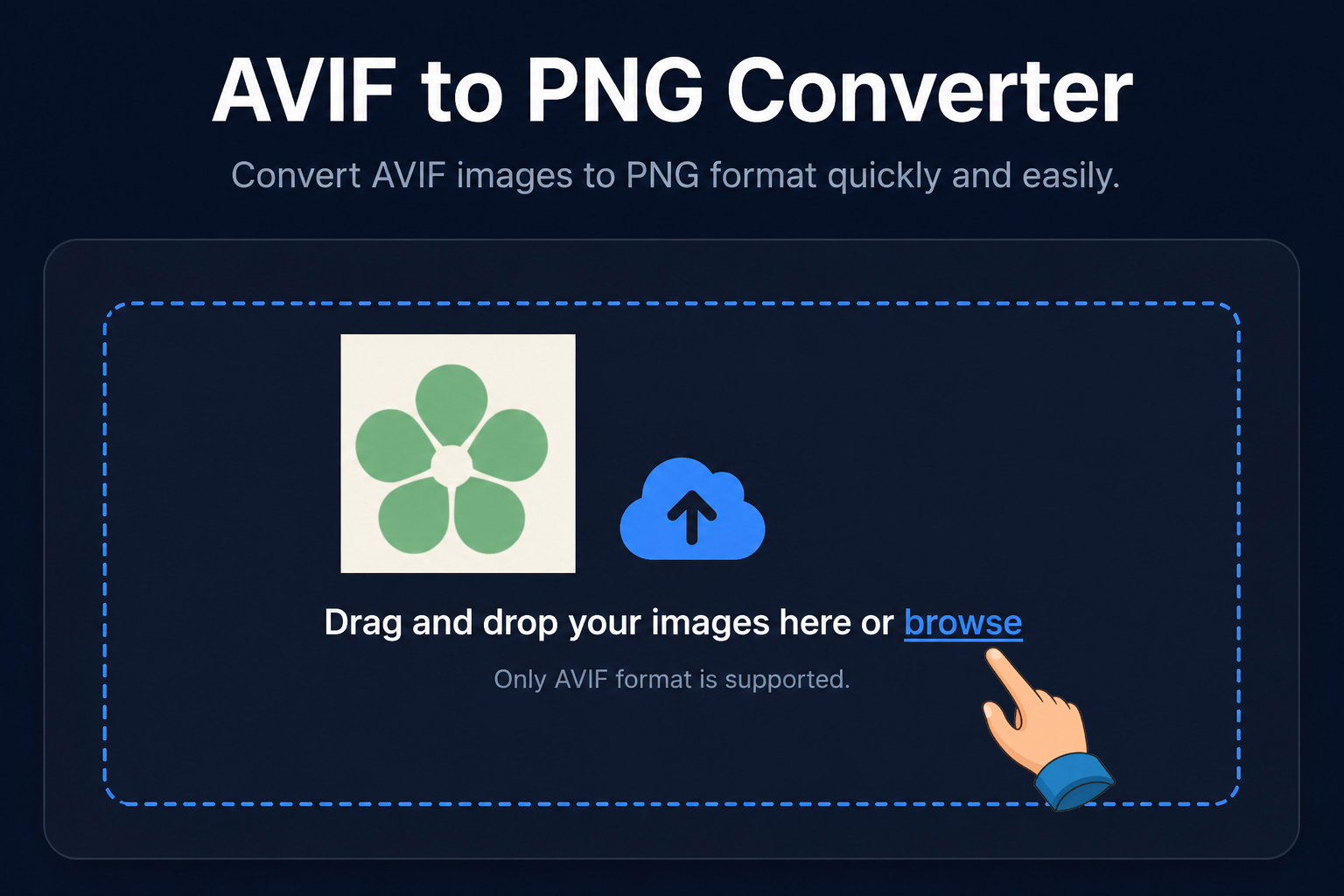 Upload AVIF Interface